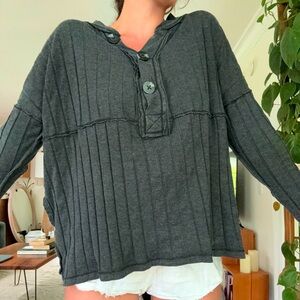 Free People Ribbed Sweater shirt size M